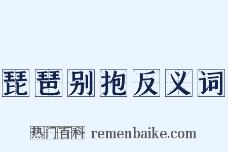 琵琶别抱反义词是什么意思的图片